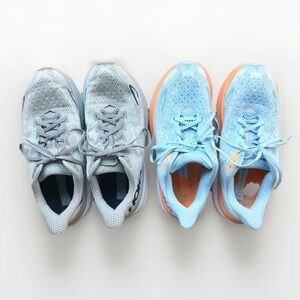 Hoka Mens Clifton 9 Size 8D Lot Of 2 Sneakers Running Shoes Gray Blue Walking